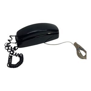 AT&T Trimline Black 210 Push Button Dial Desk‎ Wall Telephone Tested Vintage